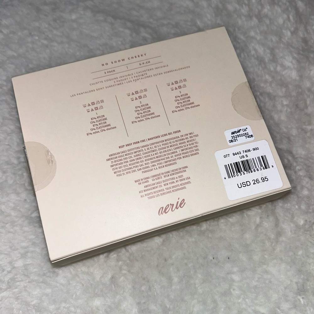 Aerie 3 Pack No Show Cheeky Panties Size Small NEW - Picture 2 of 5